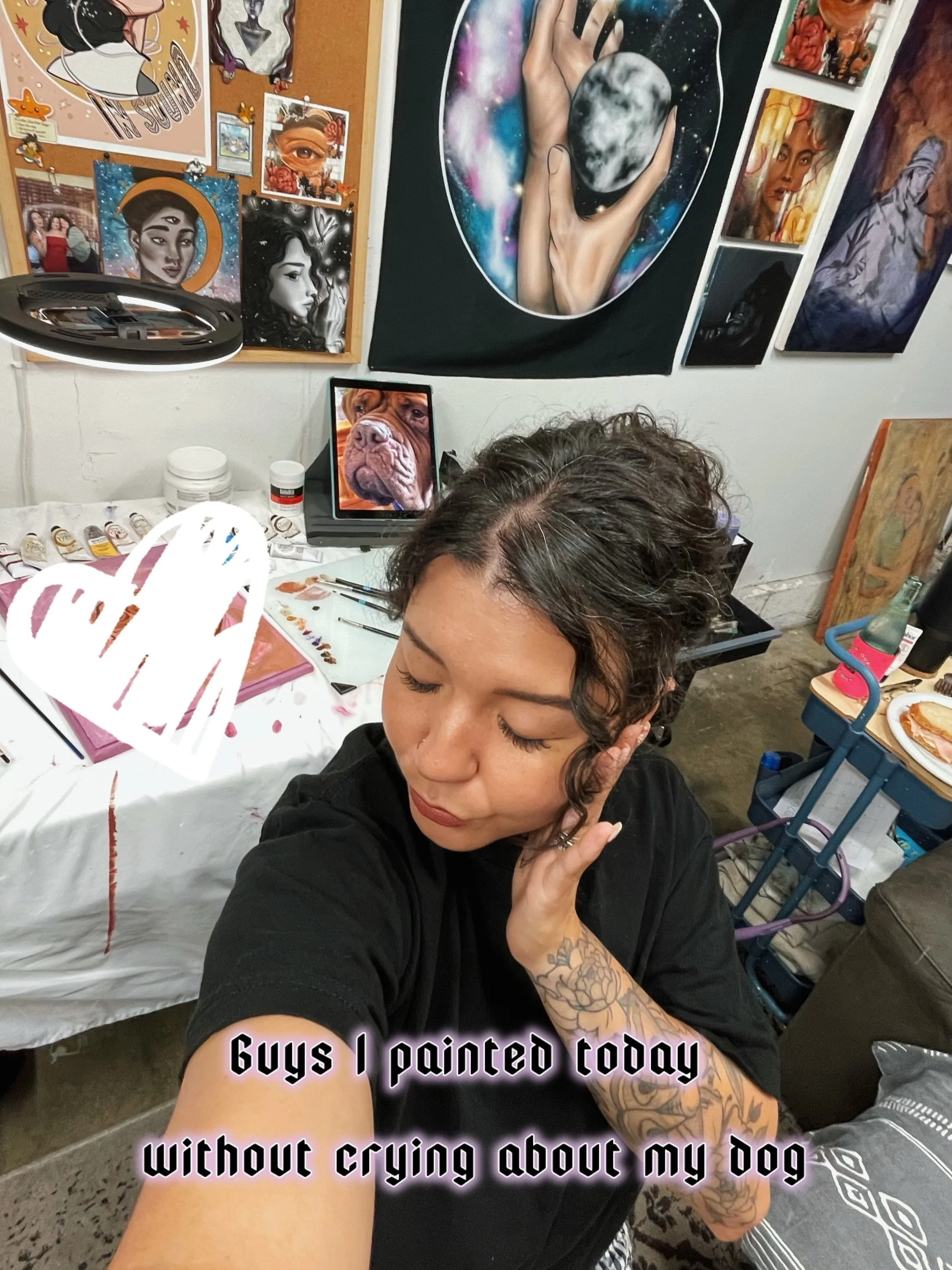 I haven&rsquo;t been able to paint without crying so this is a big win for me 🥇 🏆 feels really good to be doing what I do best. Painting truly puts my mind at ease so being able to paint again without crying feels amazing. Hopefully the crying limi