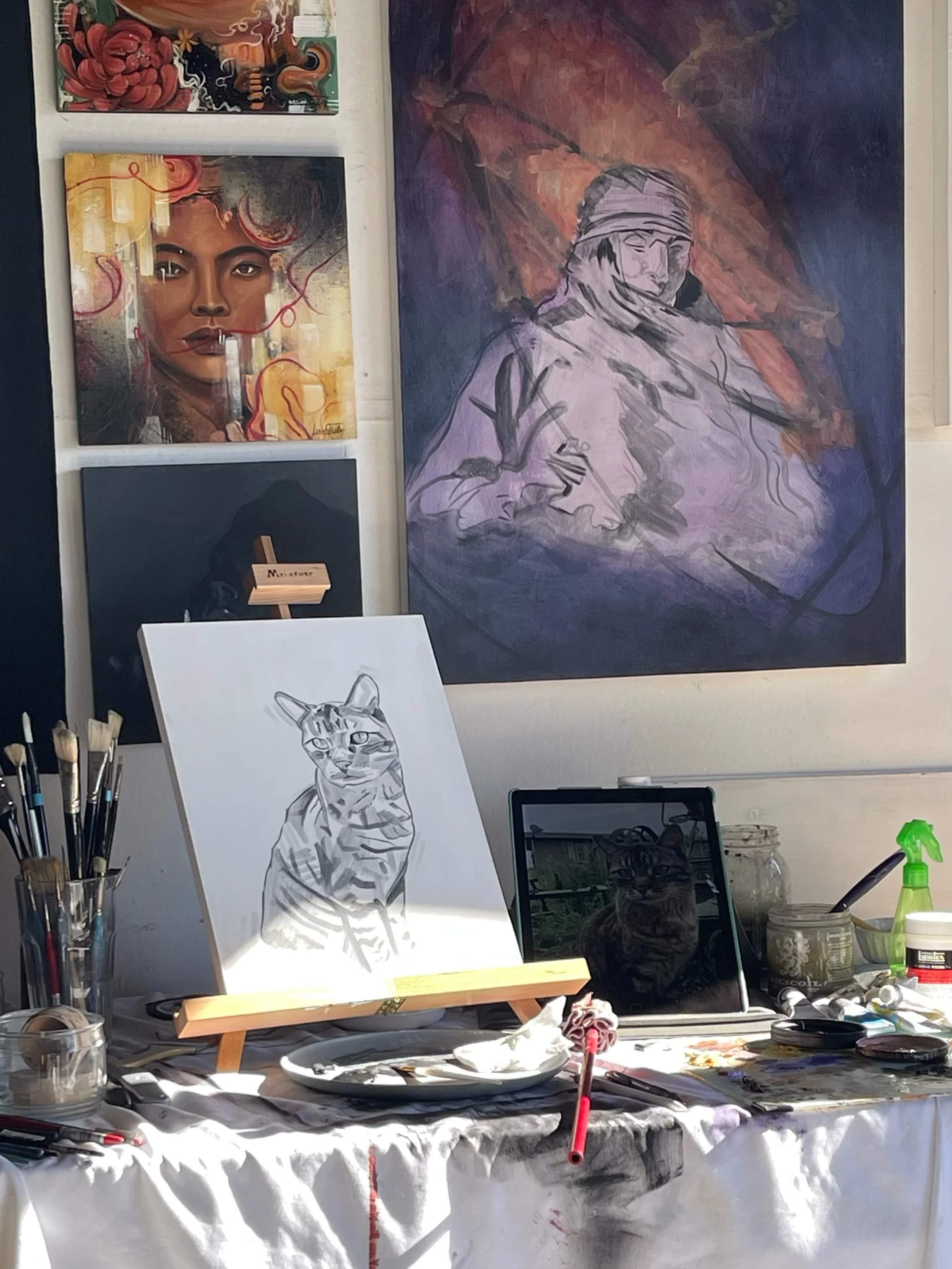 Studio #pov 🎨☀️🫟 #artist #painting #artstudio