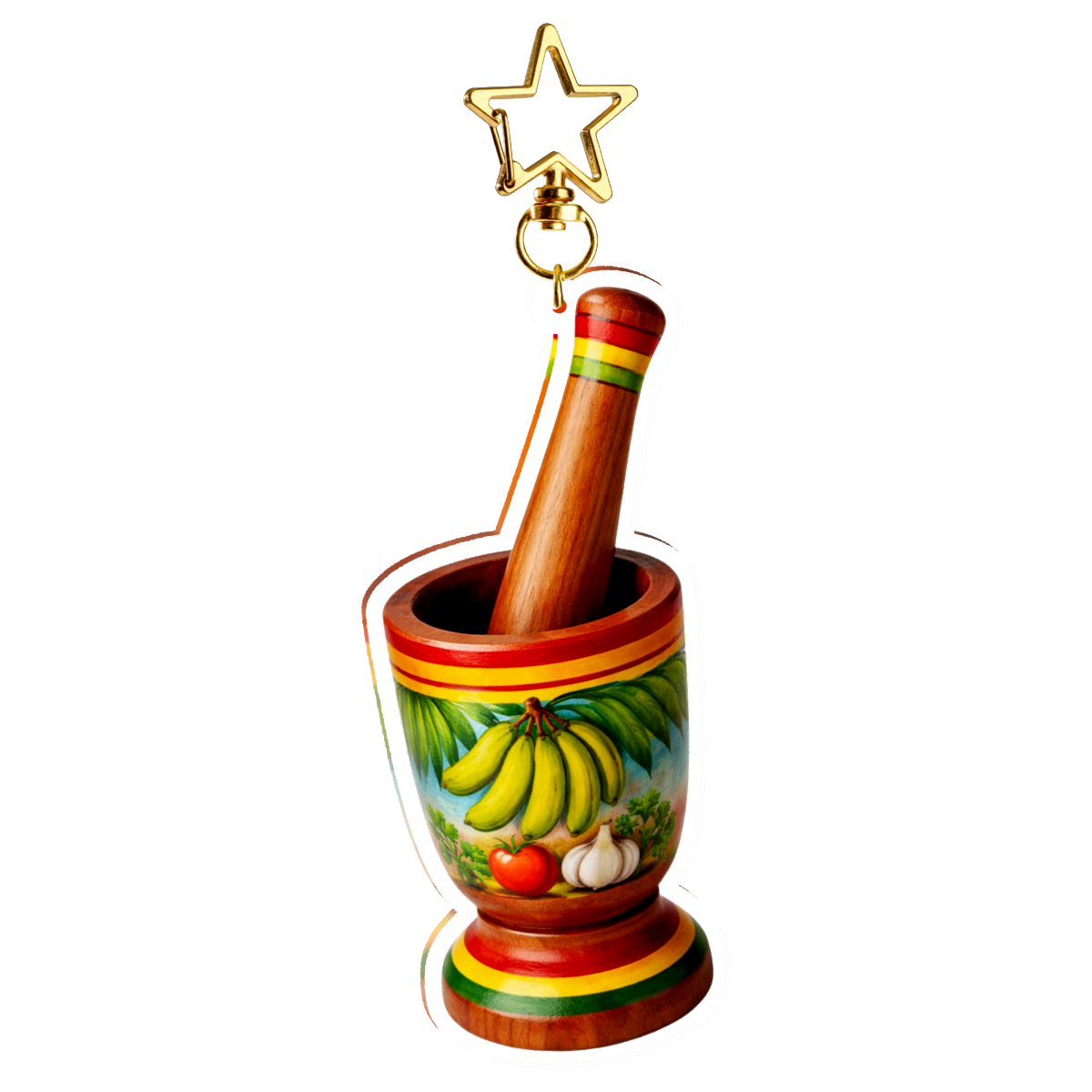 pilon landscape plantains tomato garlic giant keychain mortar