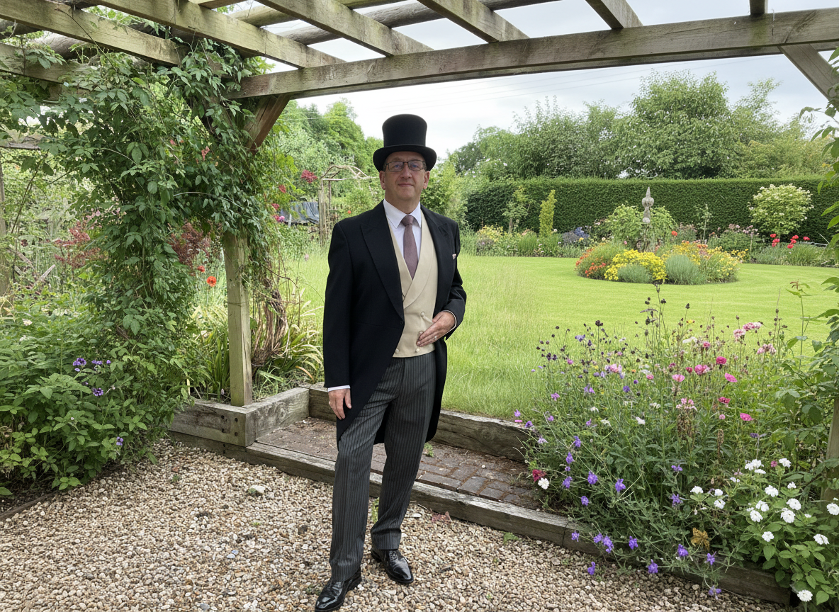 Mens Morning Dress with Top Hat and morning tails