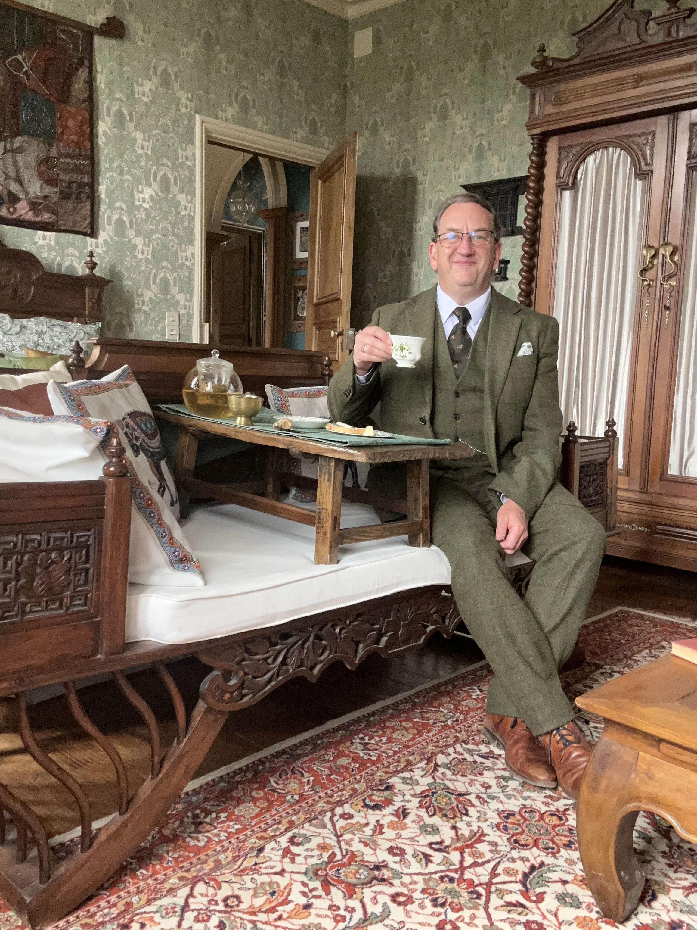 Jasper Brooke Taking Tea in the Durbar Room