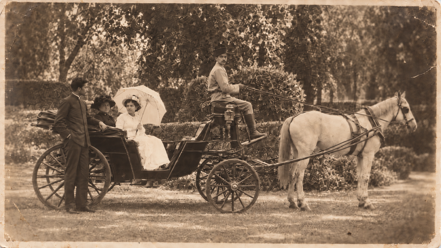 24) Isabella and Ravi in the park with Miss Rozzario as chaperone.