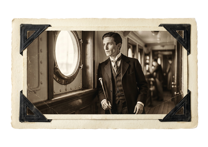 Julian on the SS Maloja