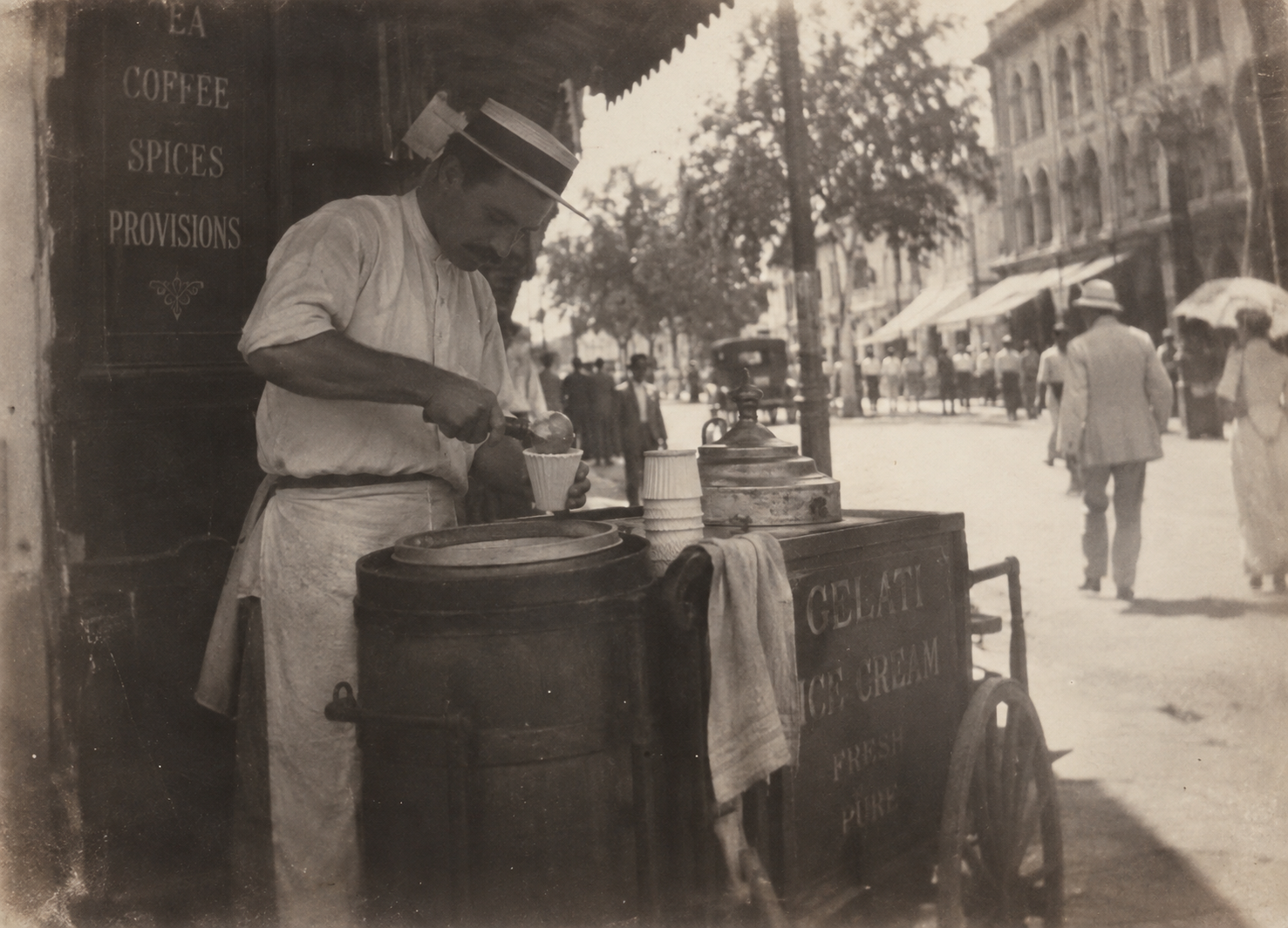 1) Italian ice-cream vendor, Orchard Road.
