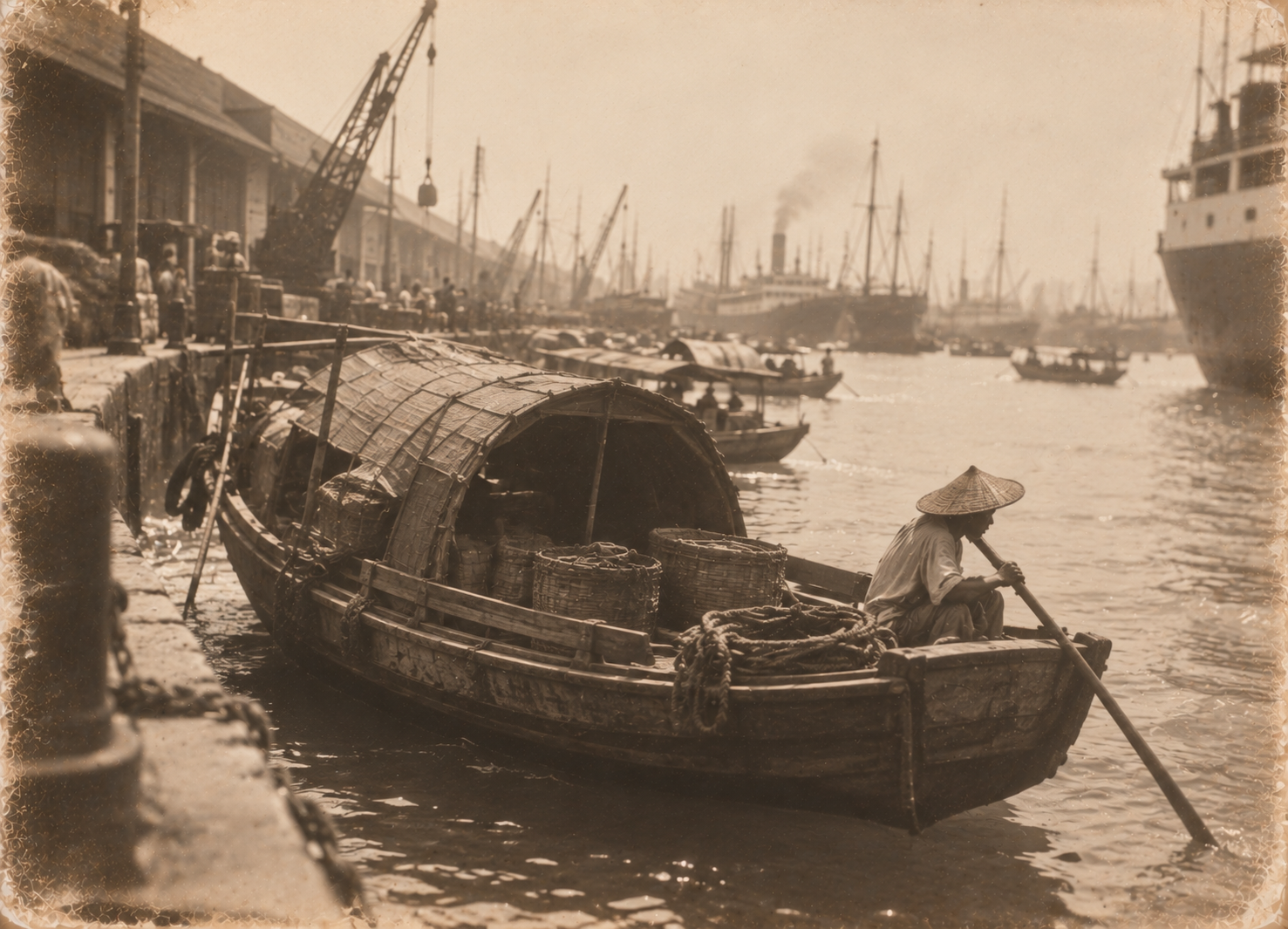 11) A bumboat at Keppel.