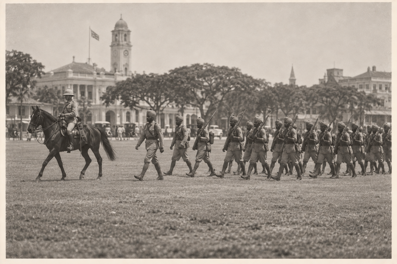 37) Sepoys on the march.