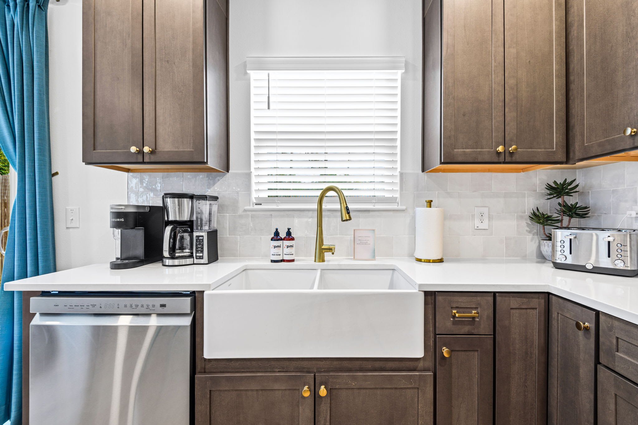 Kitchen with Single Serve Keurig & Drip Coffee Maker