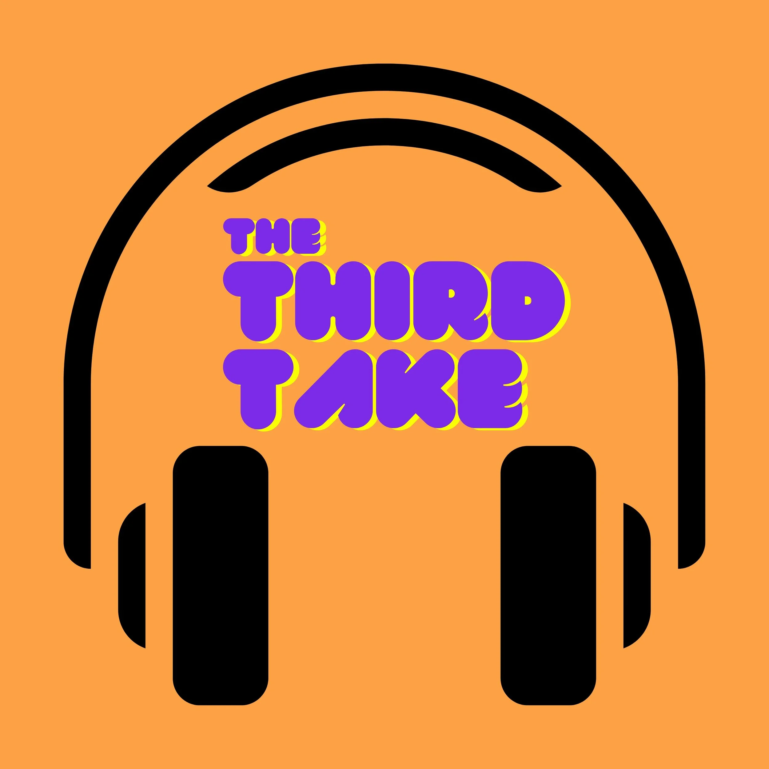 Text reading 'The Turbo' in bold purple letters with yellow shadow on an orange background, over a stylized black semi-circle and lines.