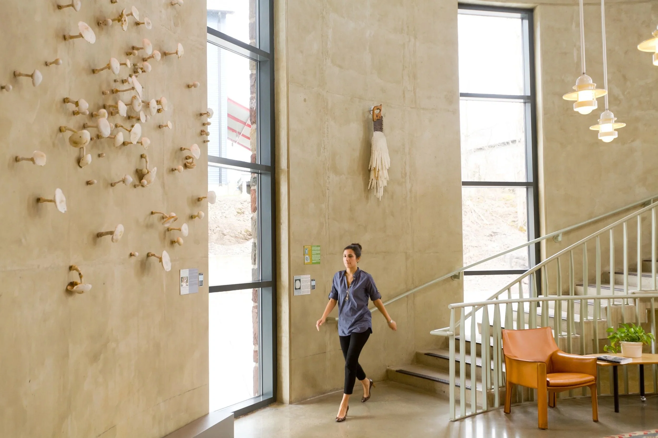 Roxy Paine and Donald Lipski in SEI Oaks Foyer