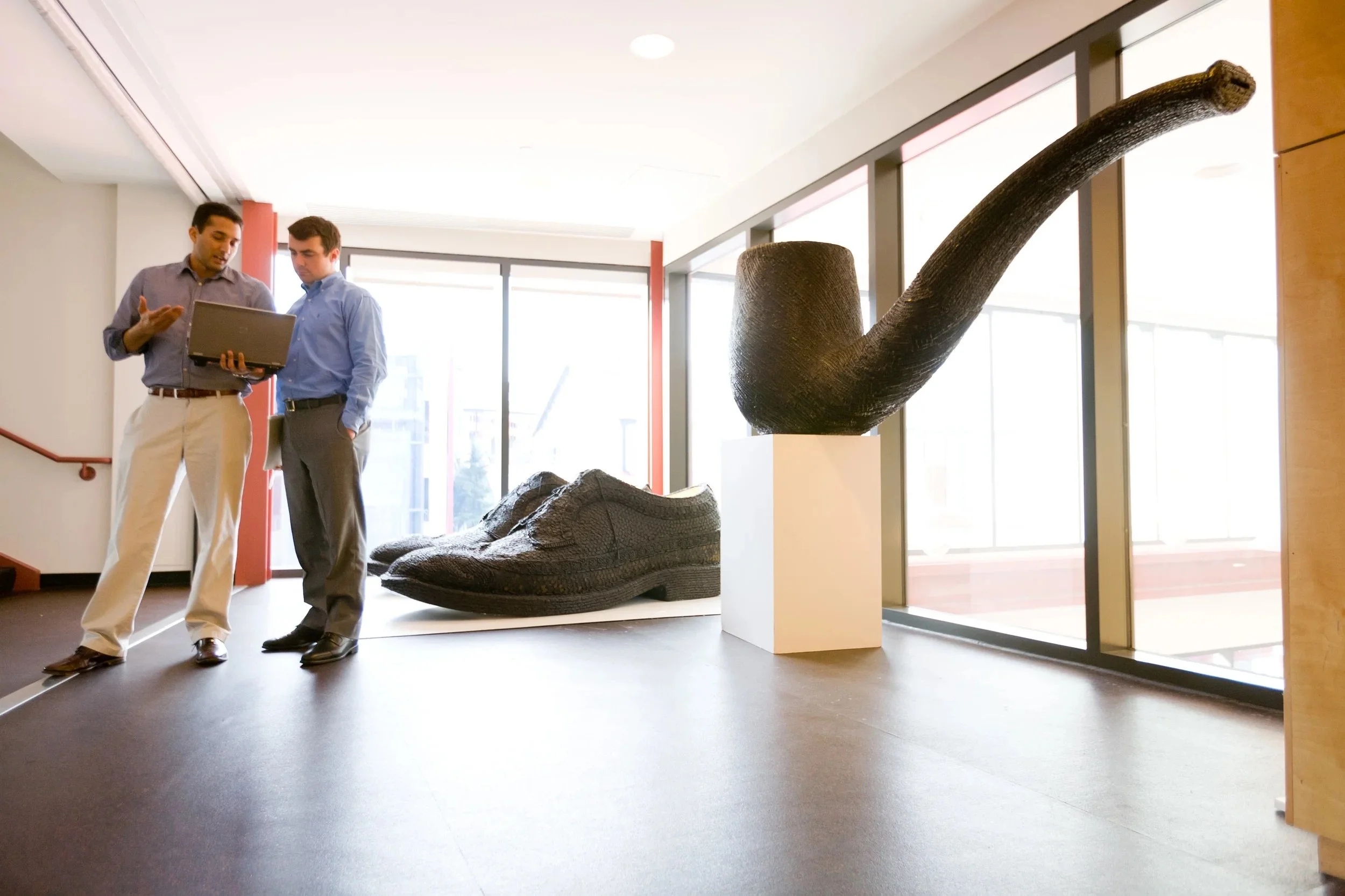 Andy Yoder's "Licorice Shoes" and "Pipe" at SEI Oaks