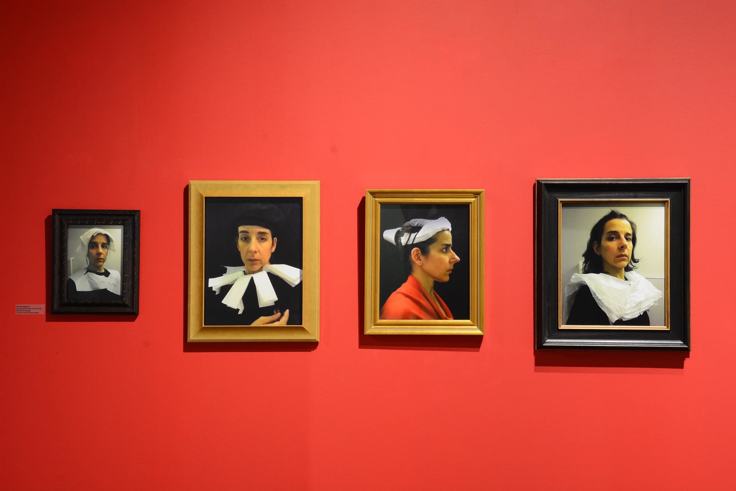 Nina Katchadourian's "Lavatory Self-Portraits in the Flemish Style" at West Warehouse