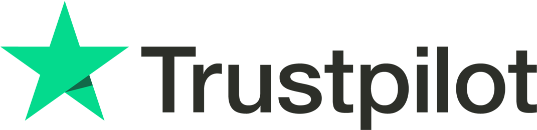 Trustpilot logo with a green star and black text