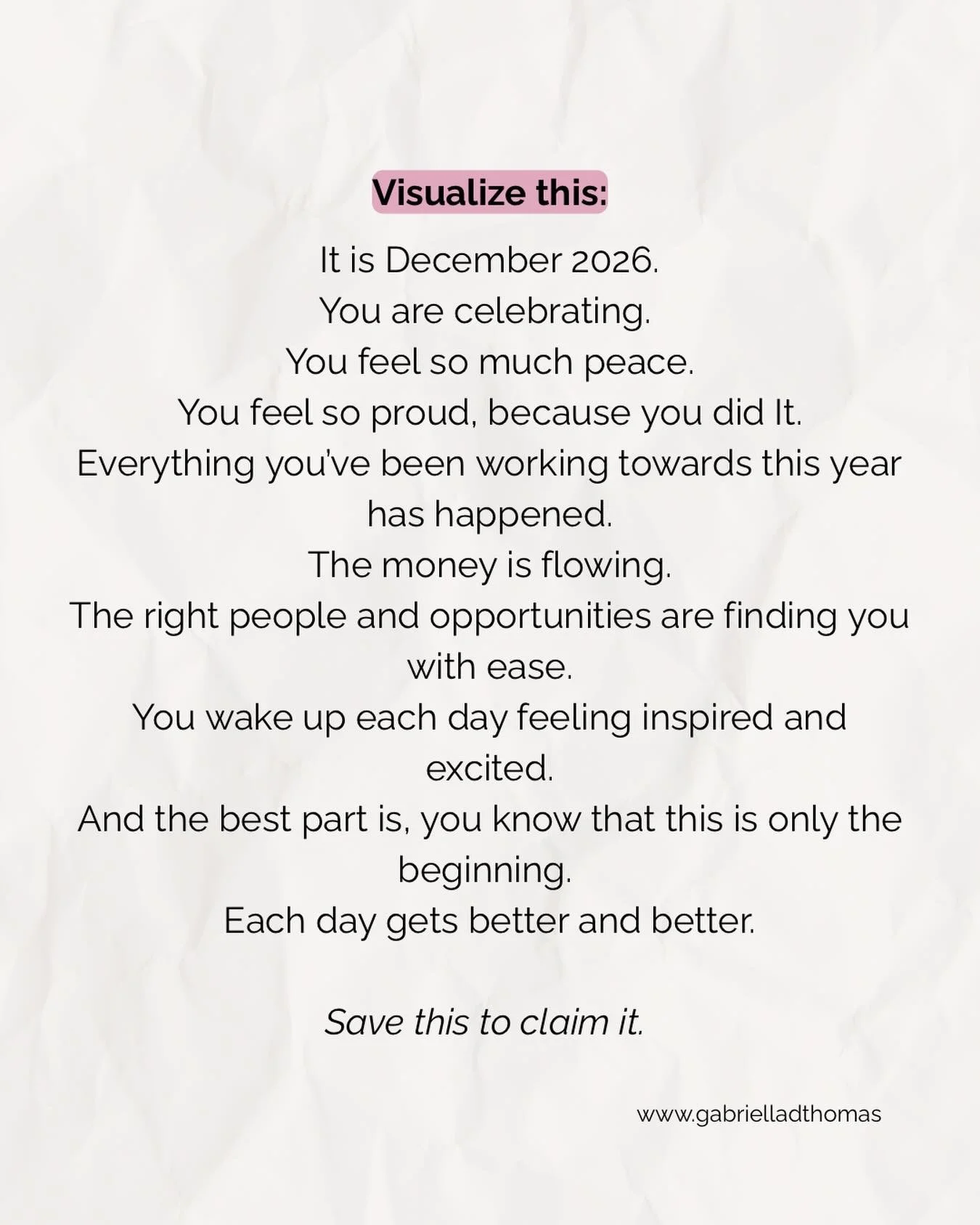 Visualize this: it&rsquo;s December 2026 and everything you&rsquo;ve been manifesting has happened🤍✨

This is what we covered last night in week fives training inside my new 6-week program. Our topic was Manifestation and Magnetism.

The issue I see