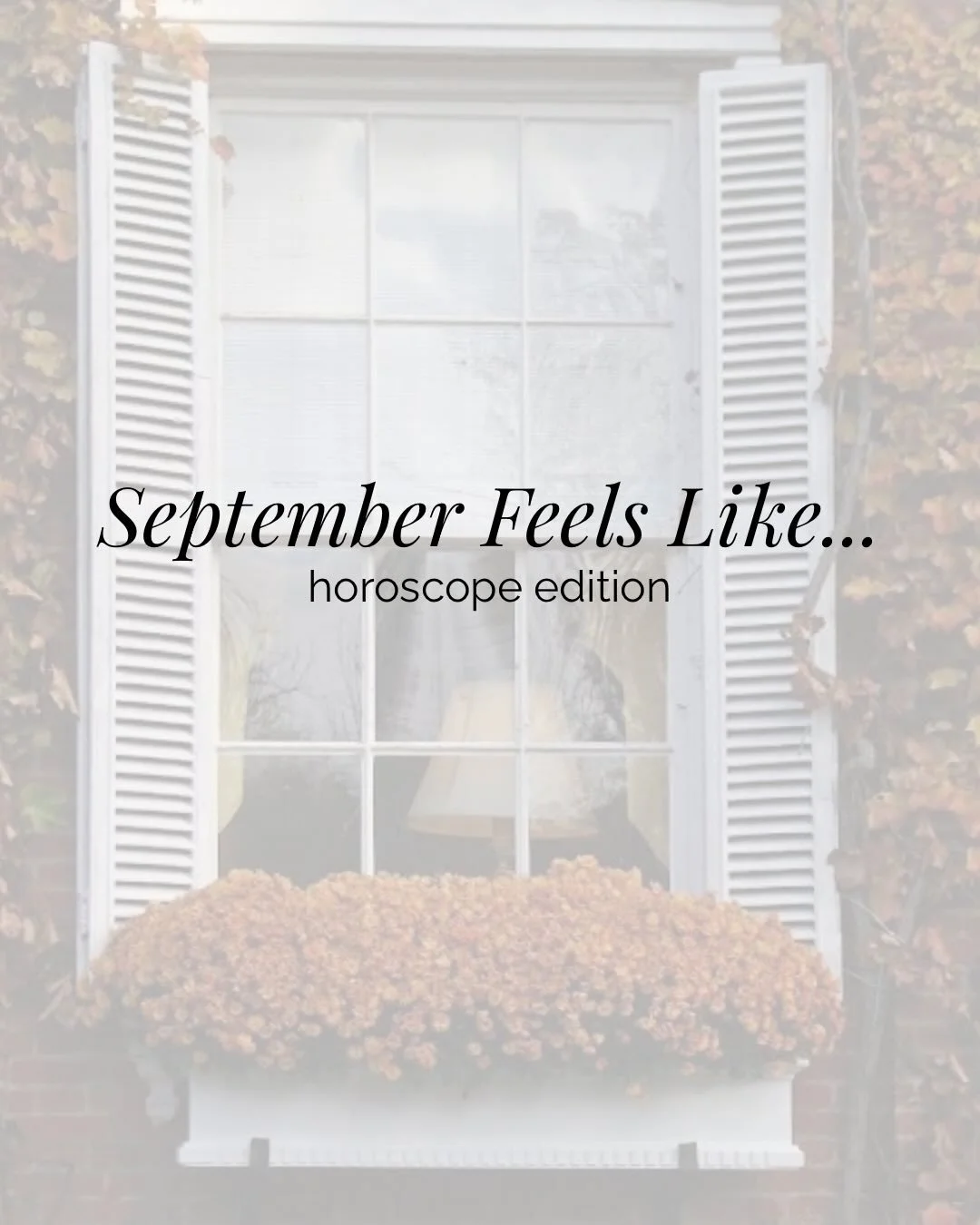 September feels🤍✨

September isn&rsquo;t just another month. It&rsquo;s the turning point most of us have been climbing toward all year. The month where all the shifts we&rsquo;ve been feeling finally lock into place physically.

Drop your sign in t