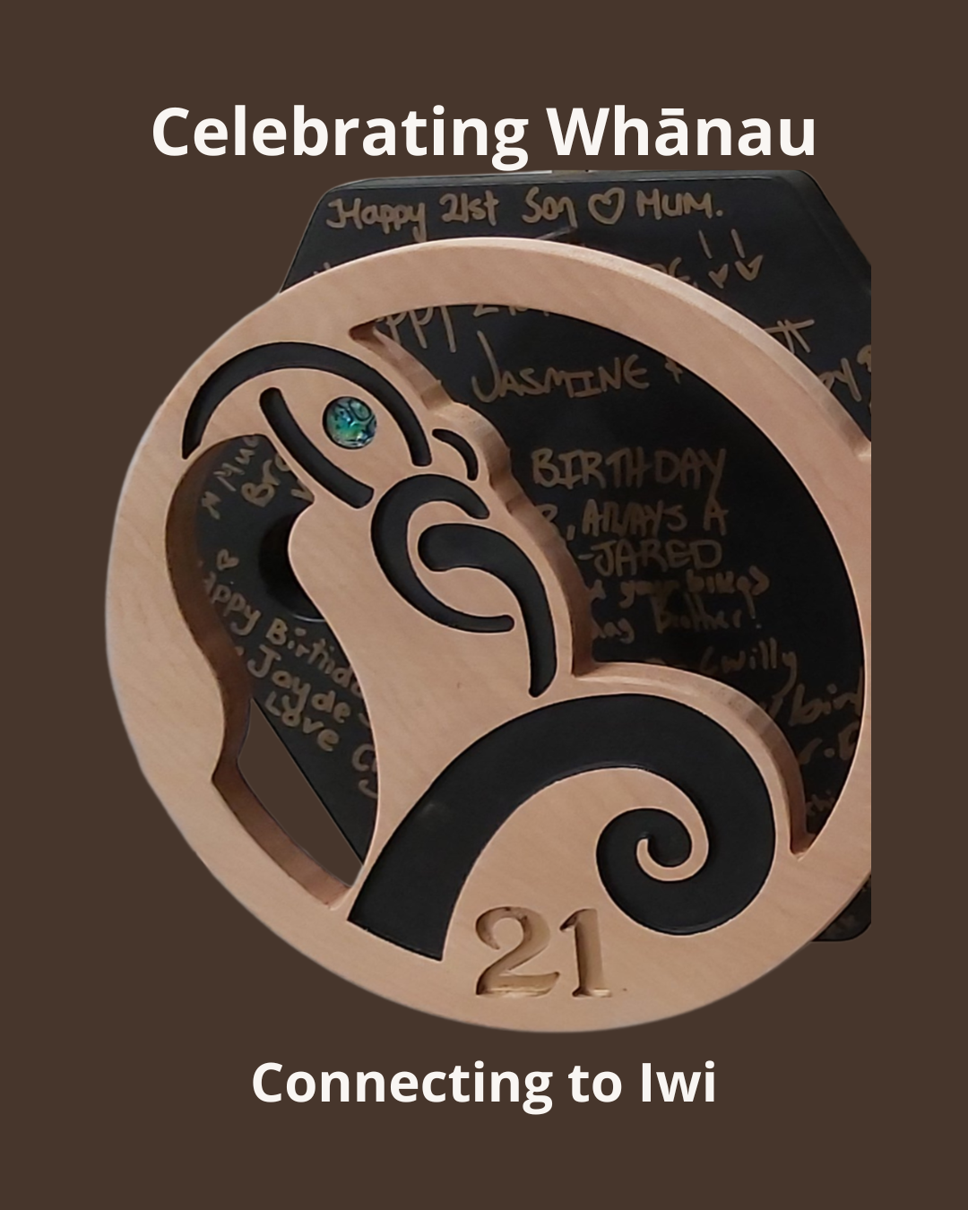 Honoring connection and heritage. Featuring koru motifs and Whānau symbolism, custom-carved to tell the story of where you’ve been and where you’re going.