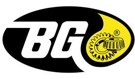 BG logo with black and yellow design