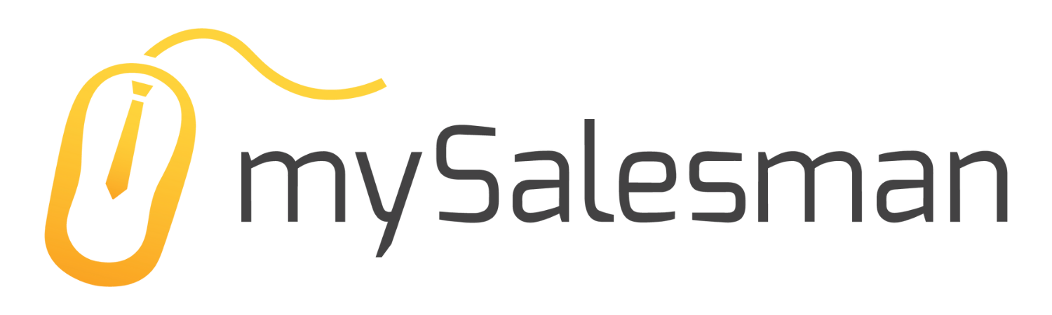 Logos of keypad, backup, and motorbike with the text 'mySalesman'