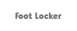 Foot Locker logo in black and white.