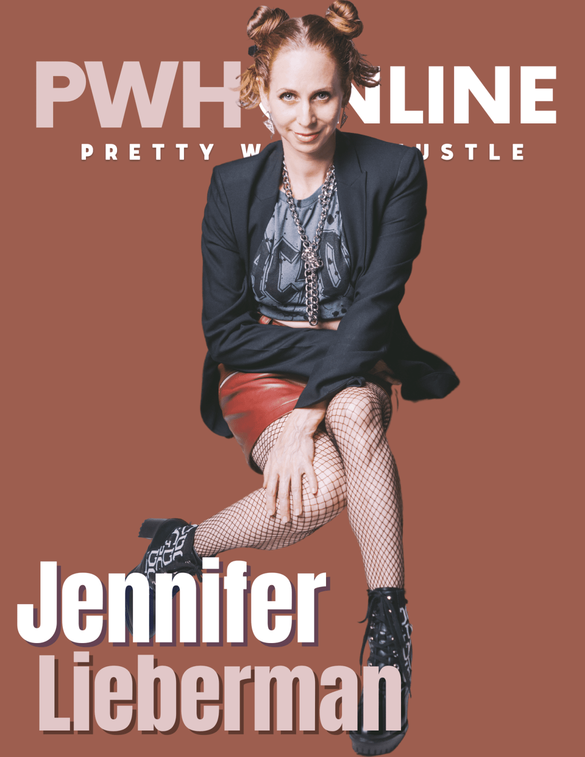 Jennifer Lieberman on the cover of Pretty Woman Hustle Online Magazine