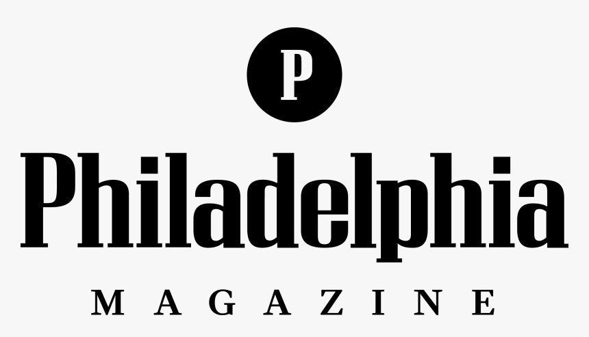 Logo of Philadelphia Magazine with a large 'P' in a black circle above the magazine name and the word 'MAGAZINE' underneath.