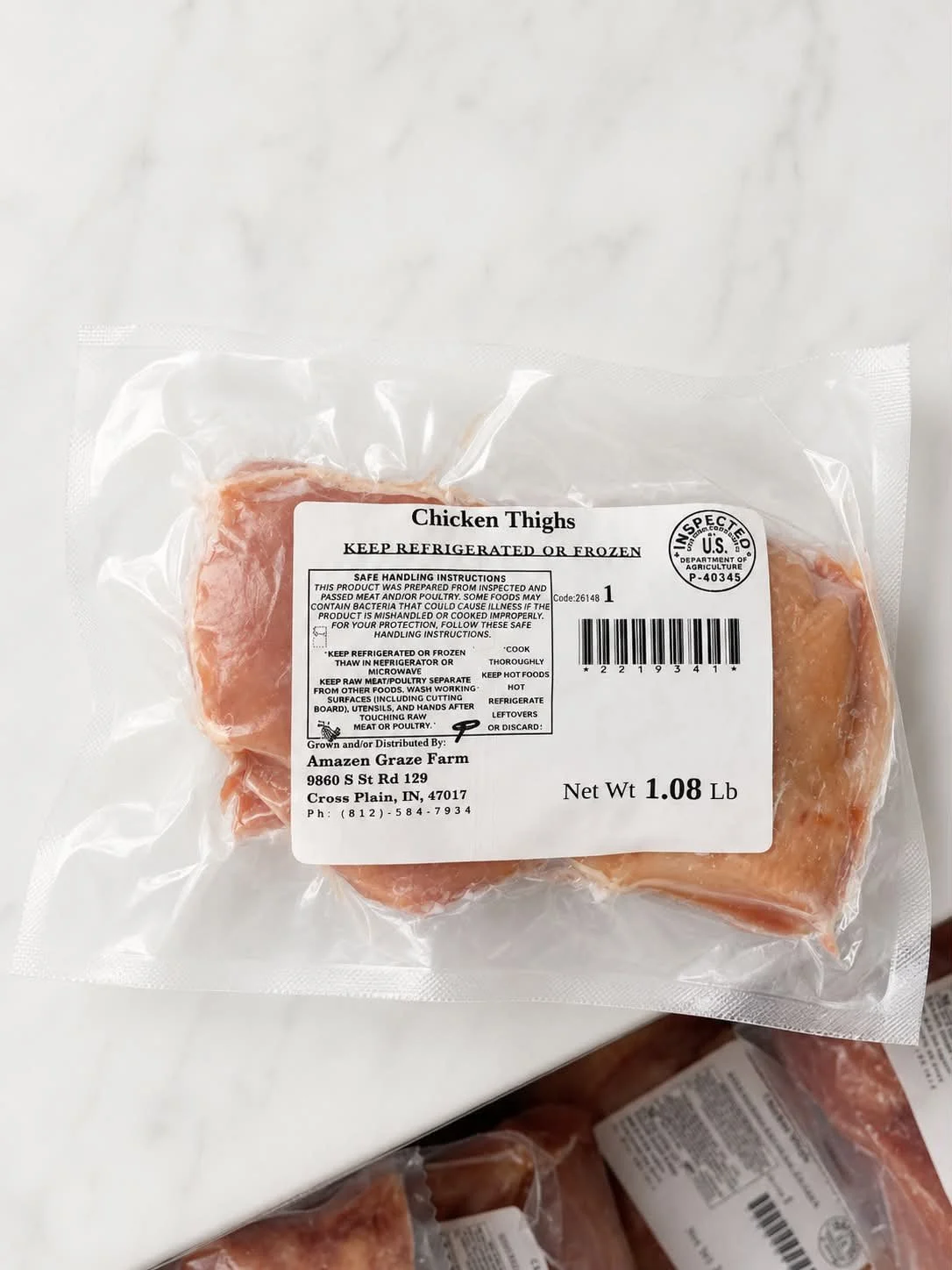 non GMO chicken thighs (4 pack)