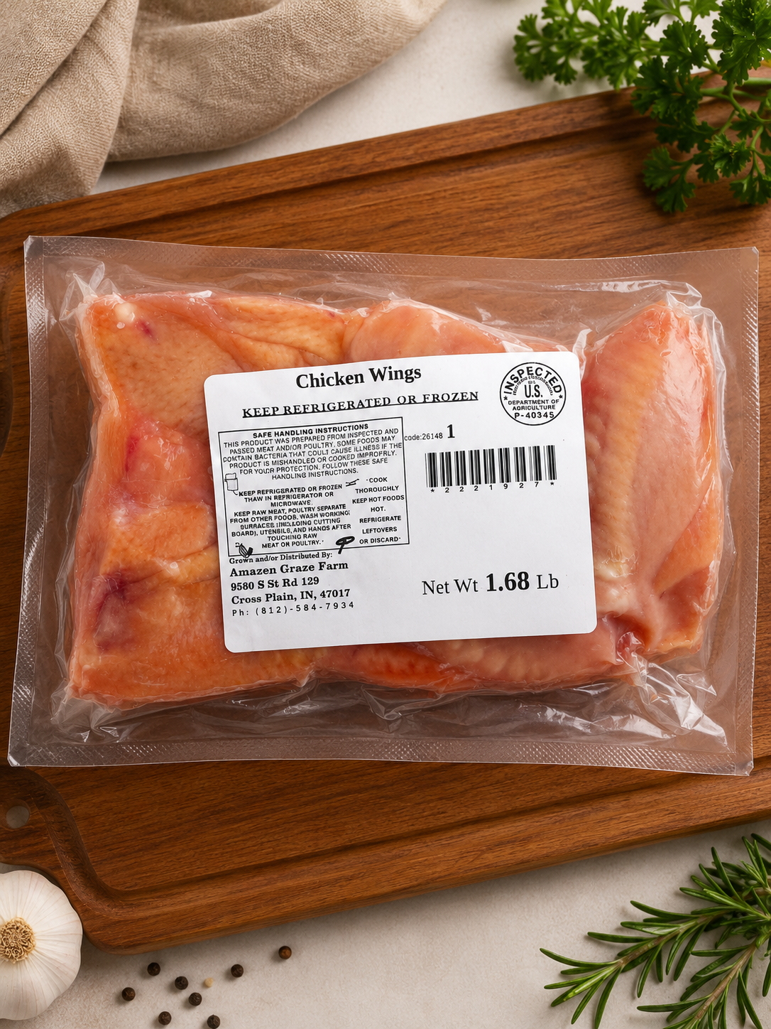 non GMO chicken wings (10 pack)