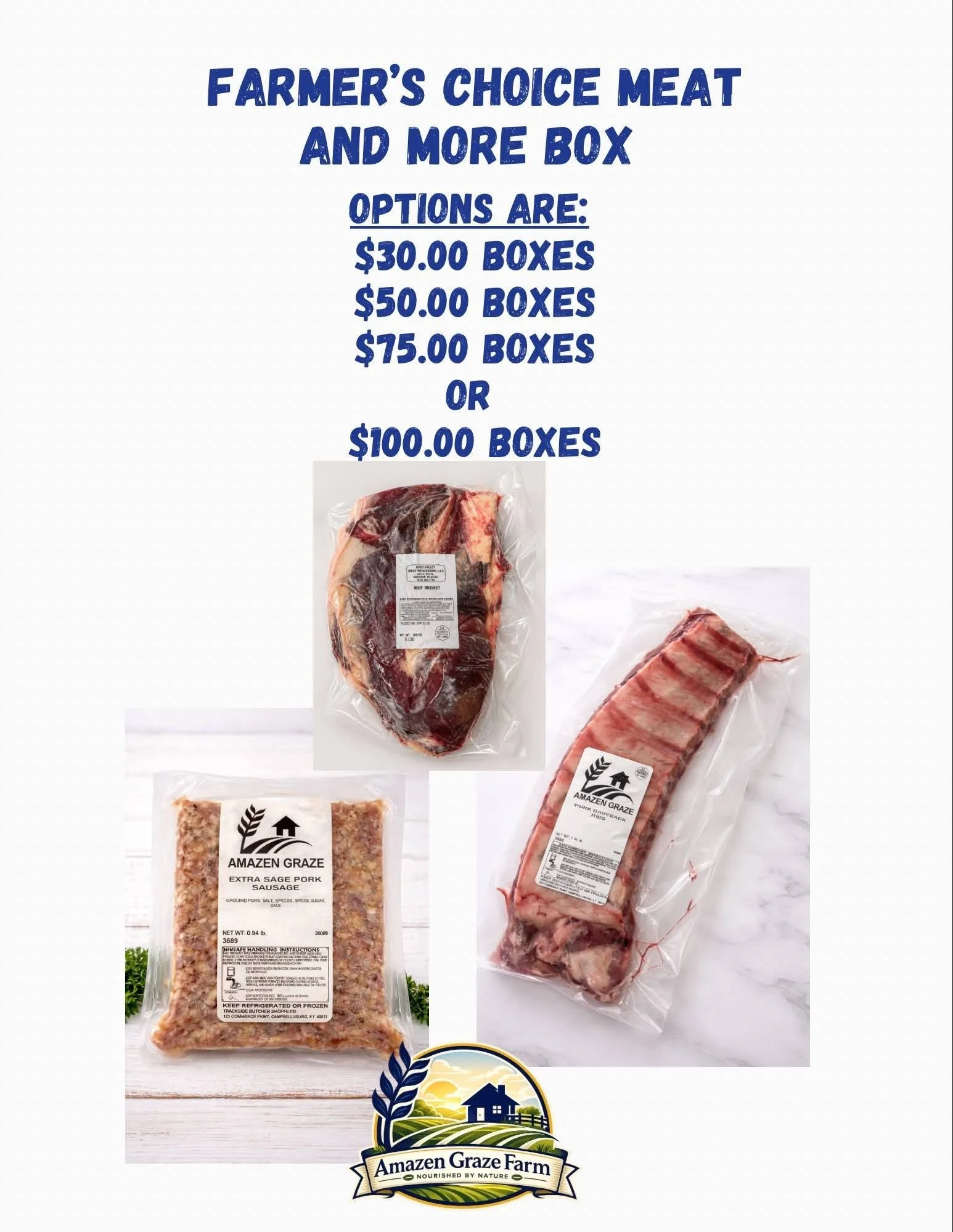 Farmers choice meat/produce box