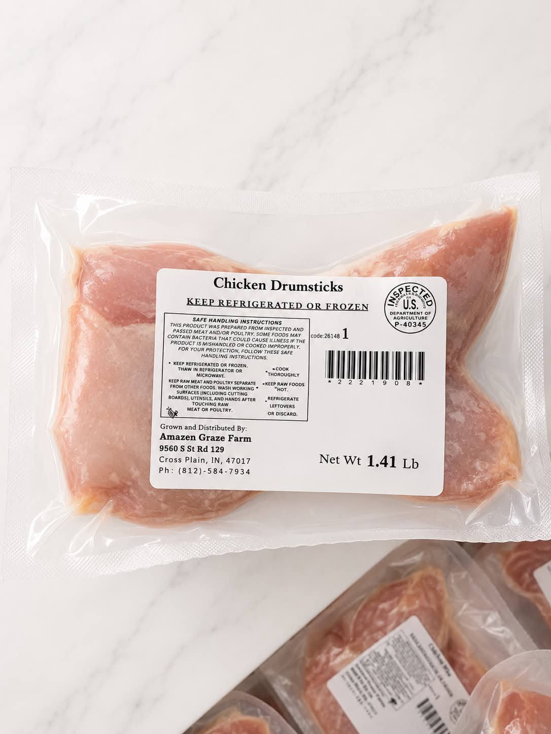 non GMO chicken drumsticks (6 pack)