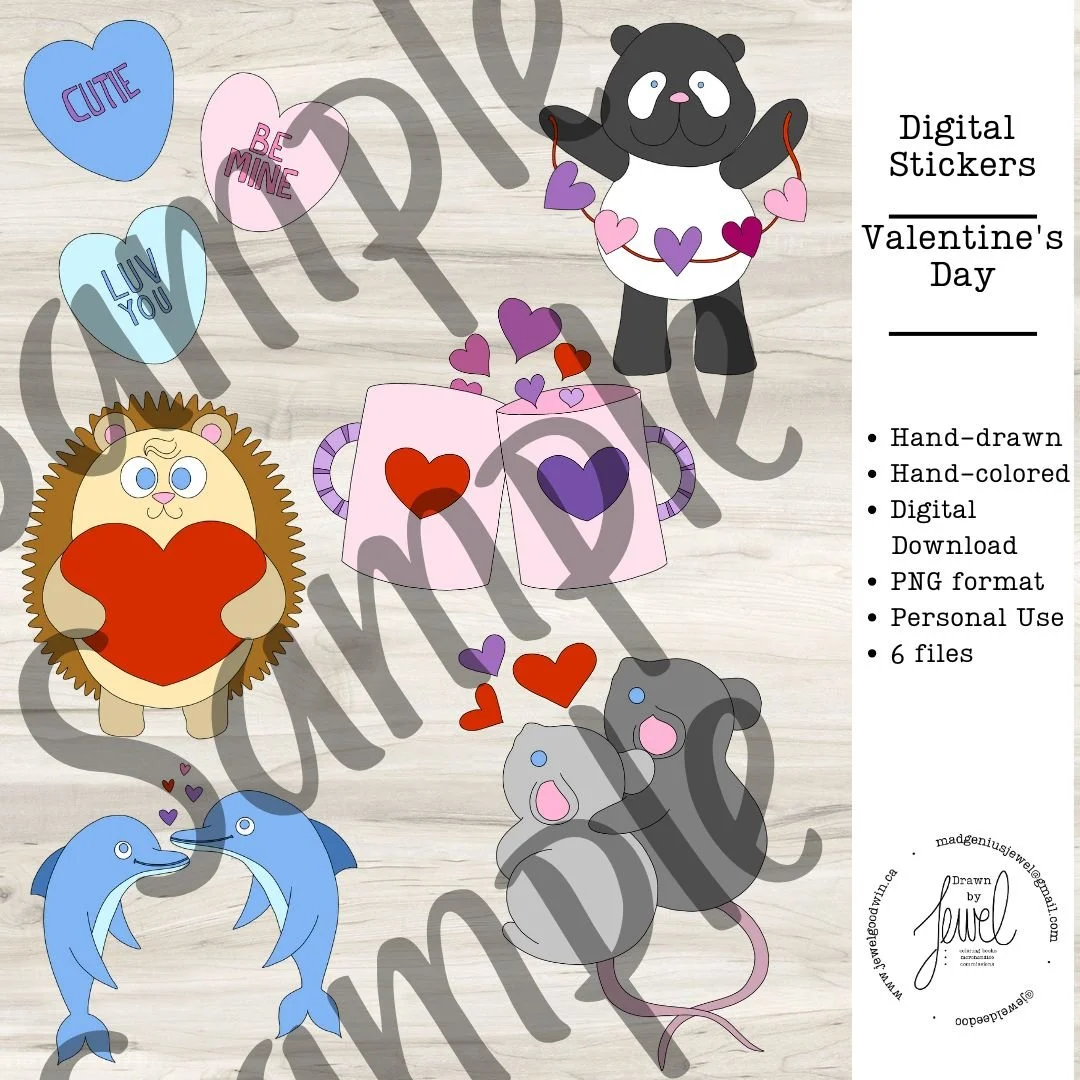 Digital Stickers Valentine's Day