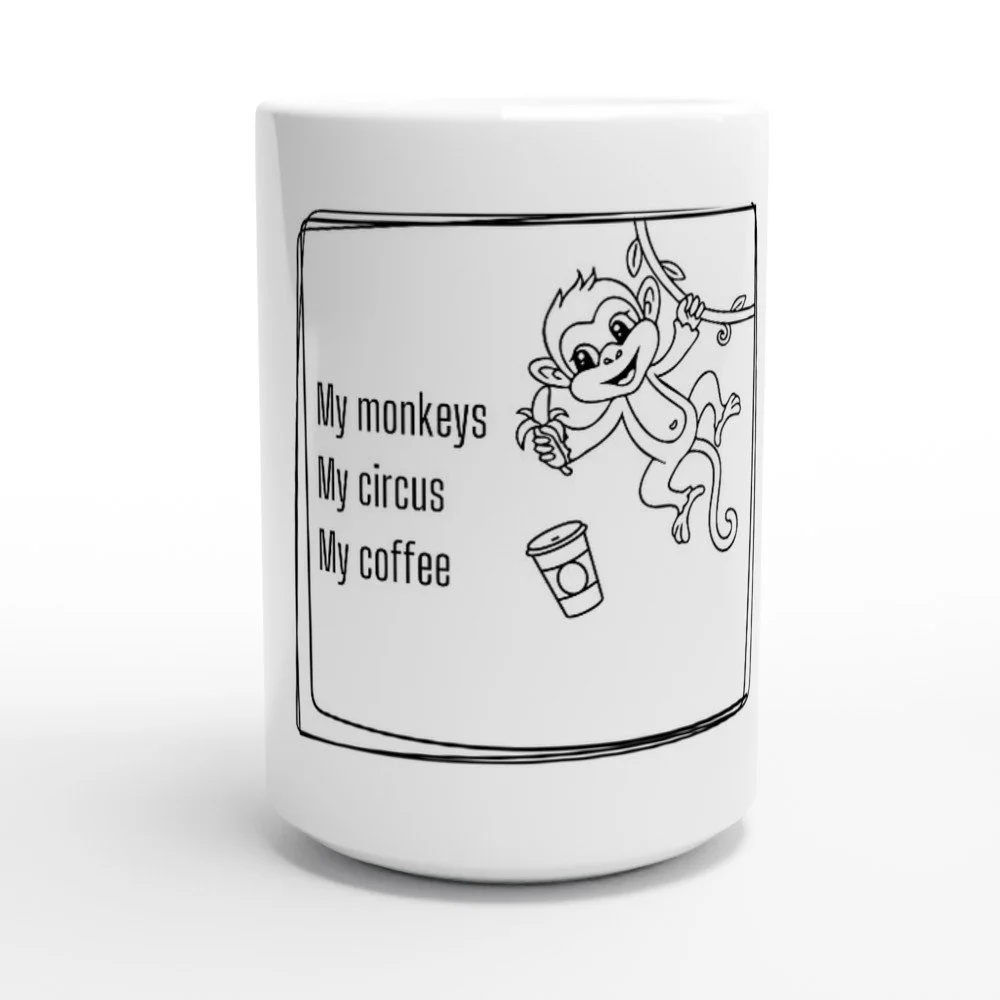 Monkeys And Coffee Mug