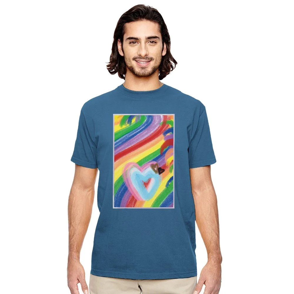 Pride Flag Handpainted Shirt