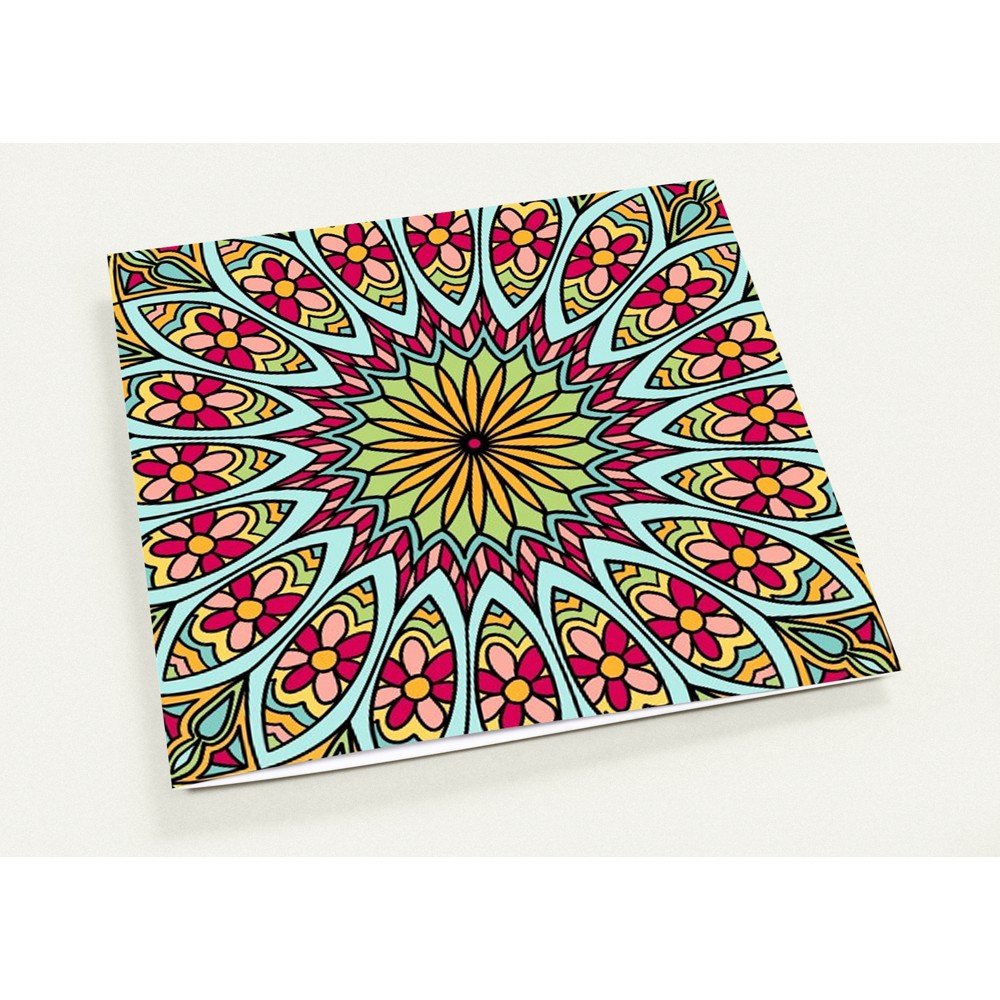 Bright Green Mandala Cards