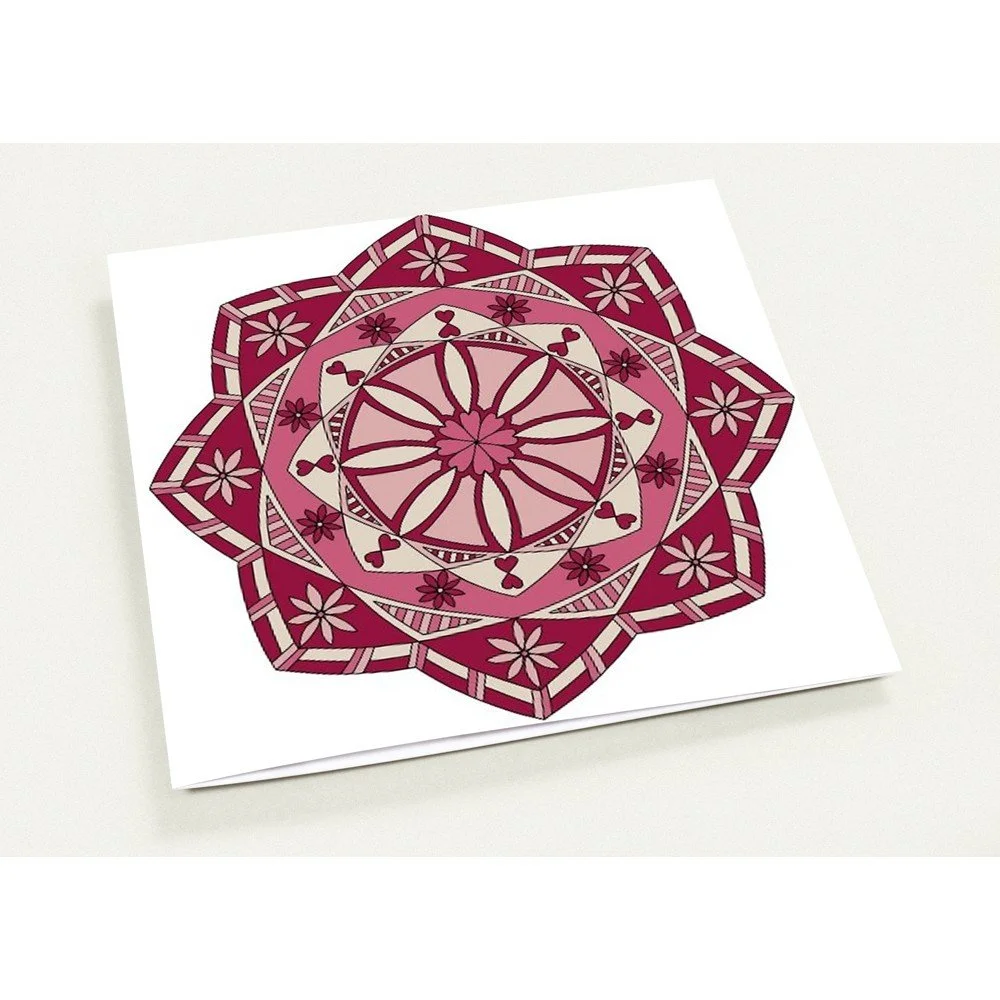Dark Red Mandala Cards