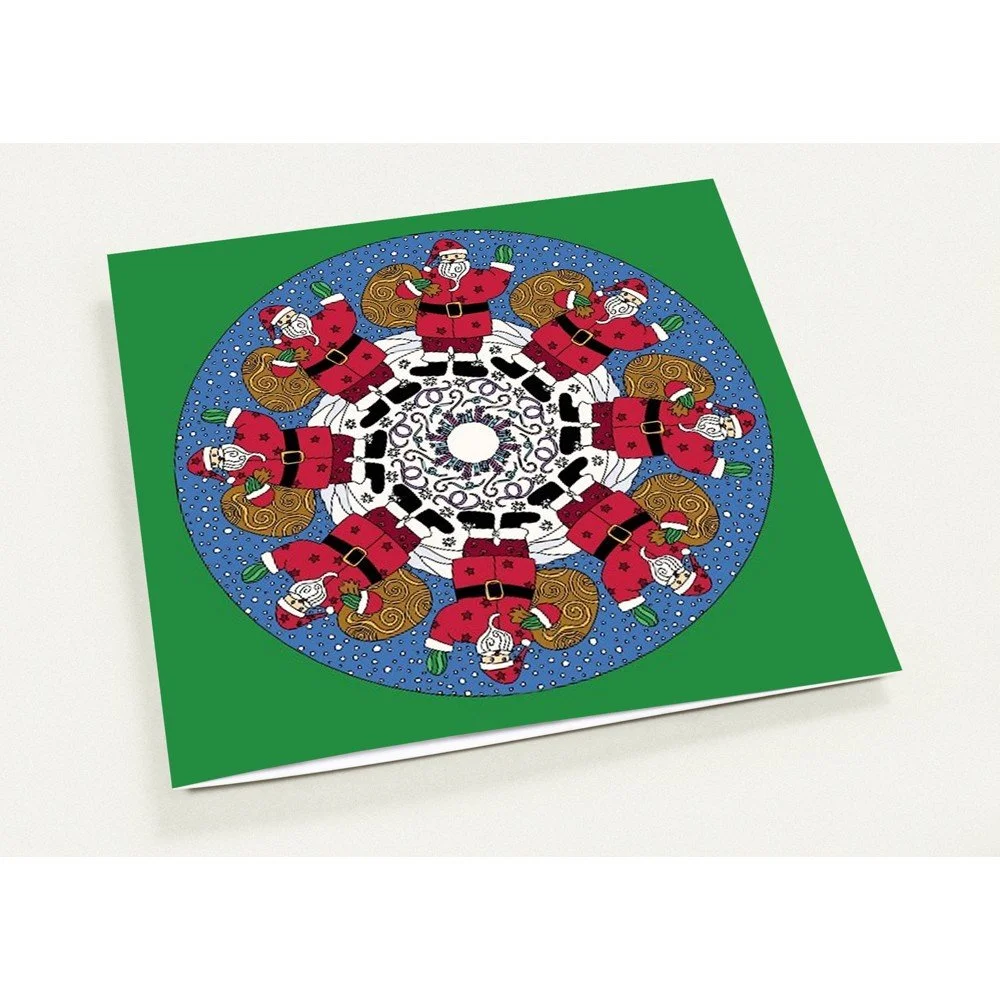 Santa Mandala Cards