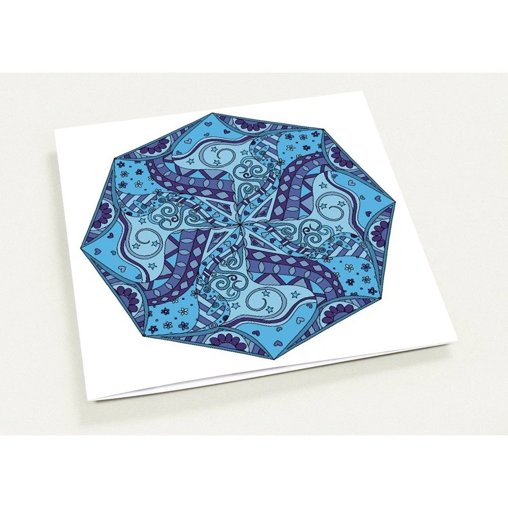Blue Doodle Cards