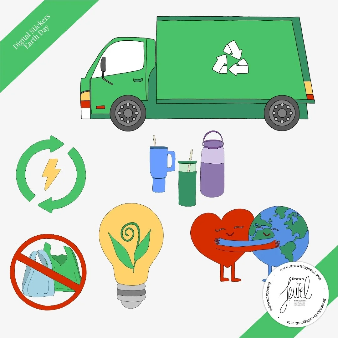 Digital Stickers Earth Day