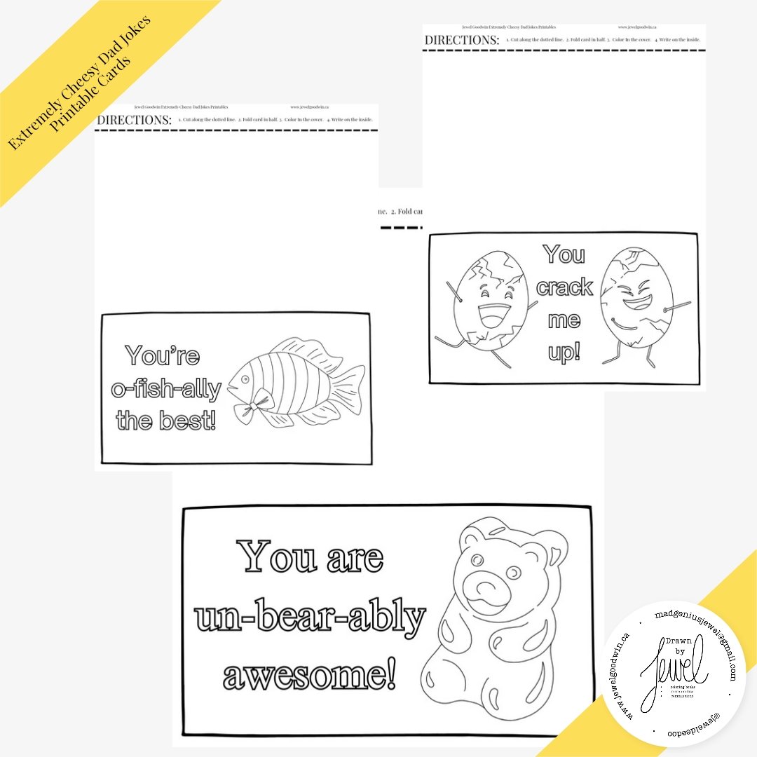 Extremely Cheesy Dad Jokes Printables Cards