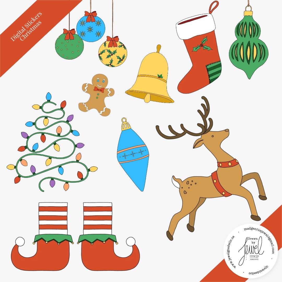 Digital Stickers Christmas
