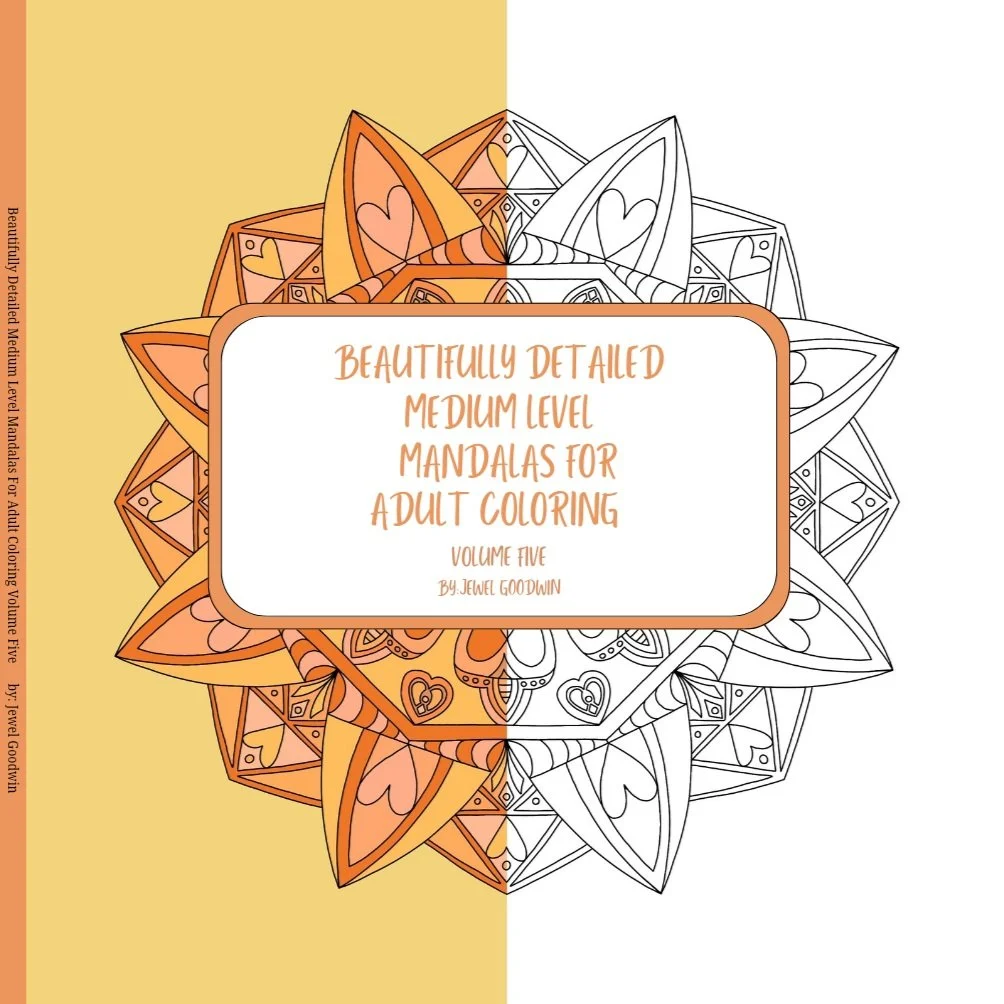 Beautifully Detailed Medium Level Mandalas For Adult Coloring Volume 5