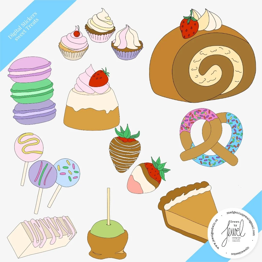 Digital Stickers Sweet Bites