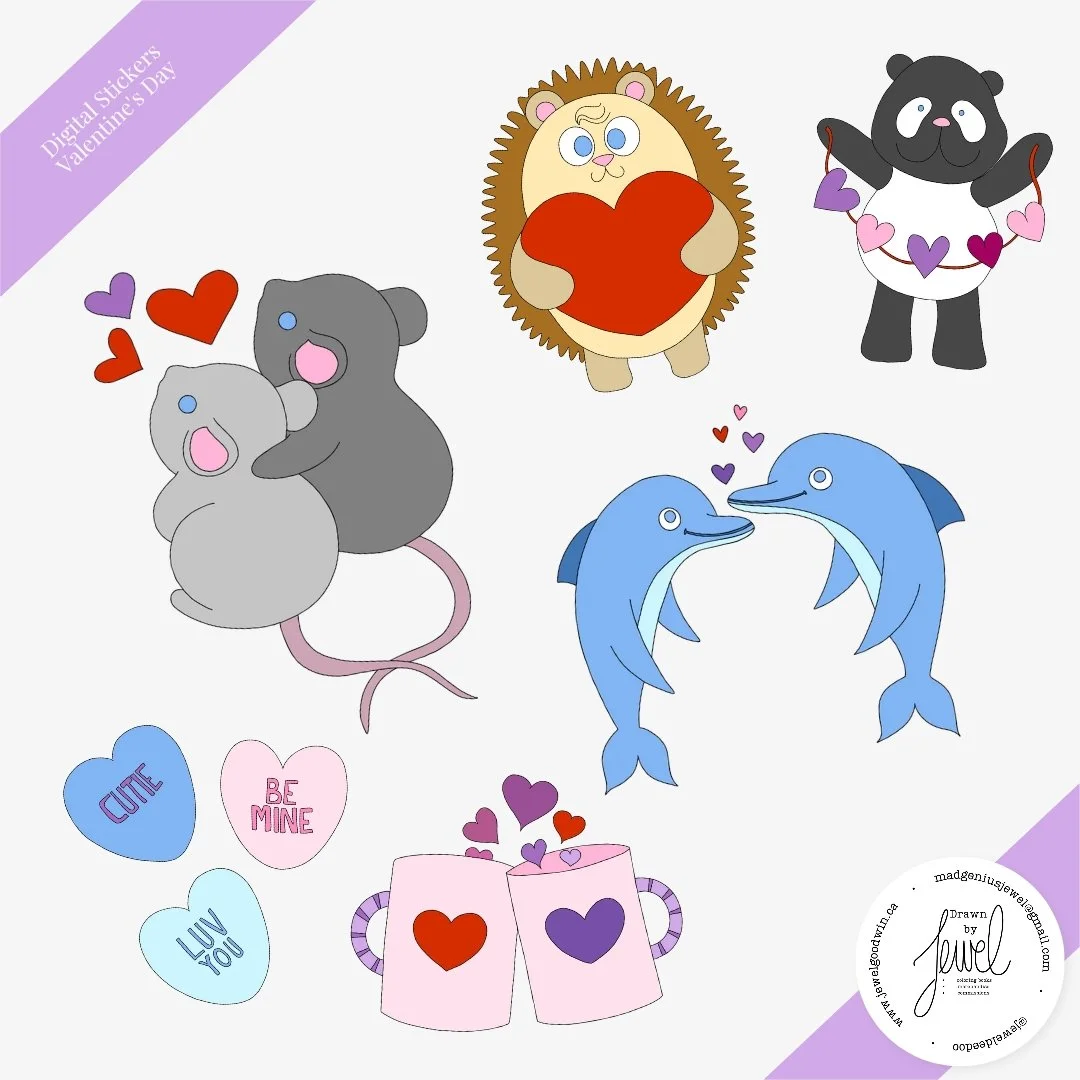Digital Stickers Valentine's Day