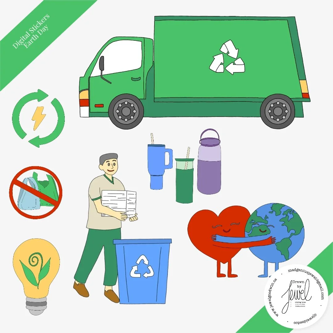 Digital Stickers Earth Day