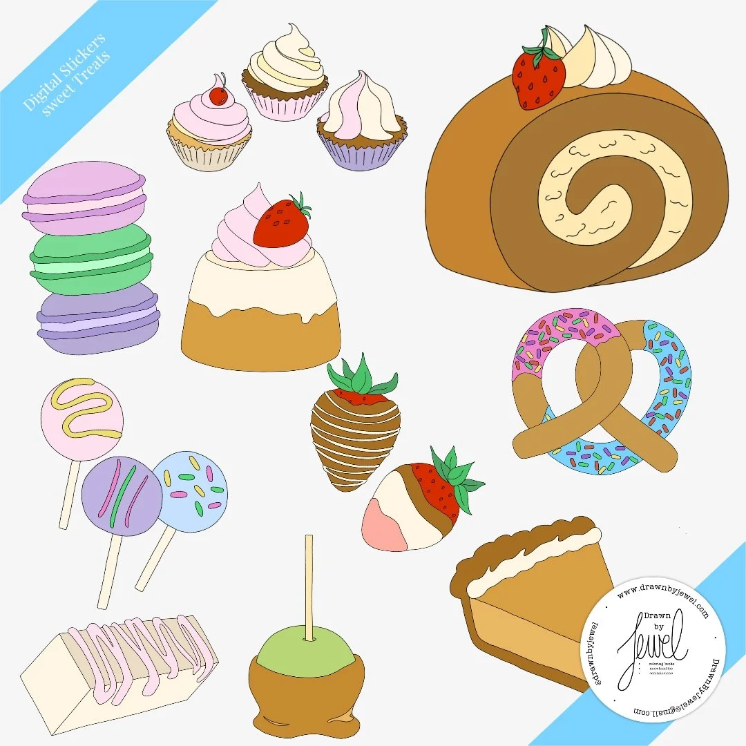 Digital Stickers Sweet Treats