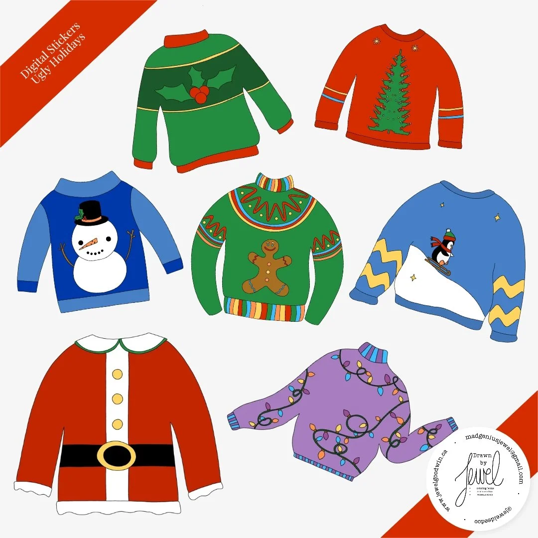 Digital Stickers Ugly Holidays