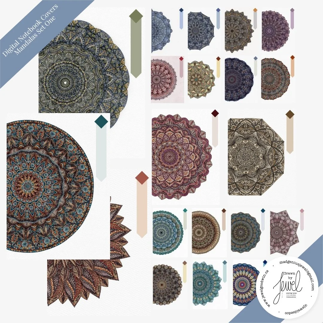 Mandala Digital Notebook Covers Set 2