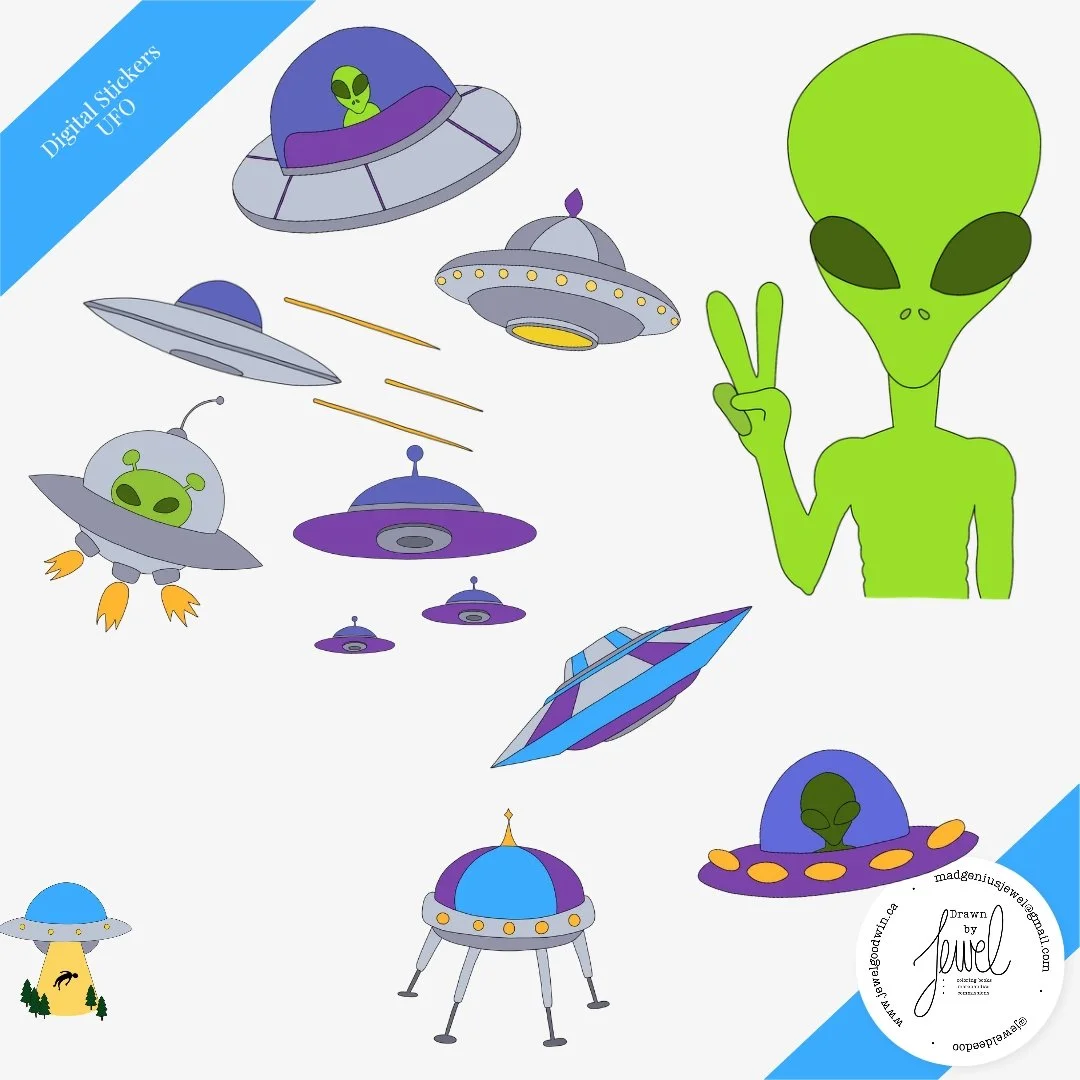 Digital Stickers U.F.O