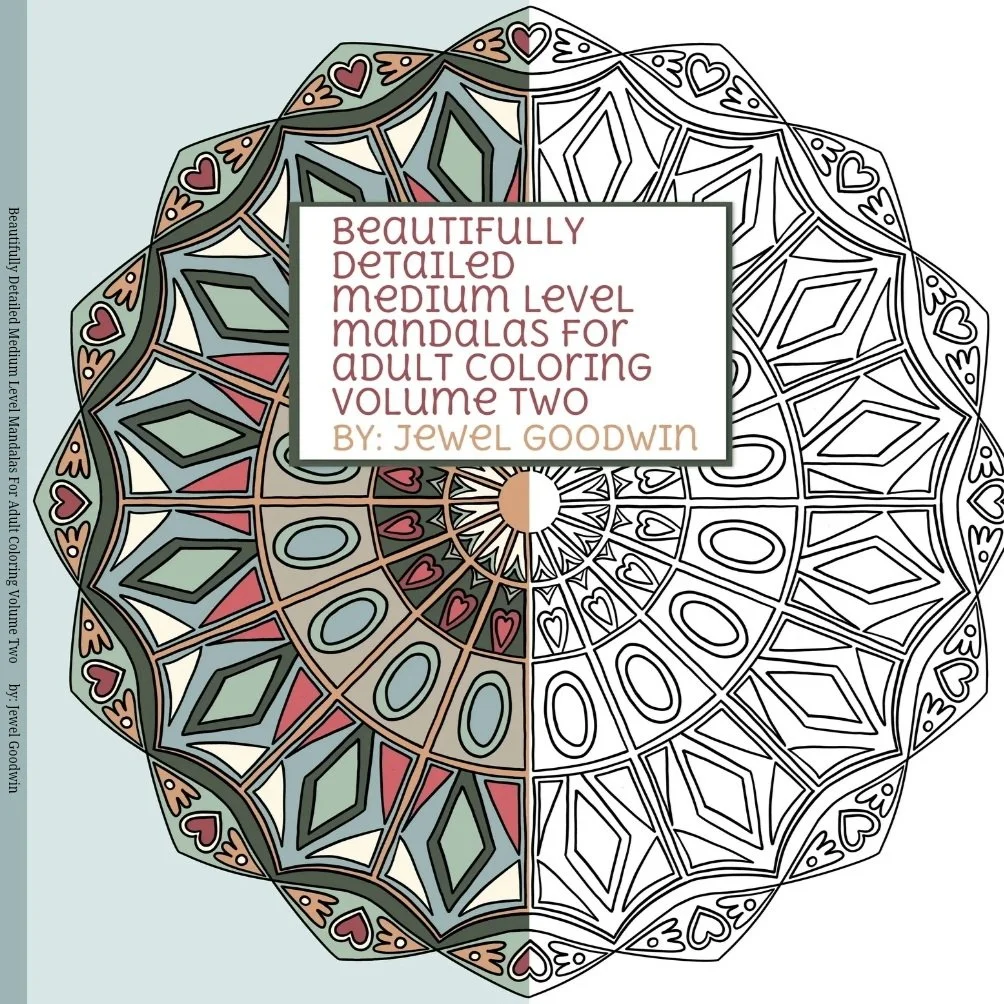 Beautifully Detailed Medium Level Mandalas For Adult Coloring Volume 2