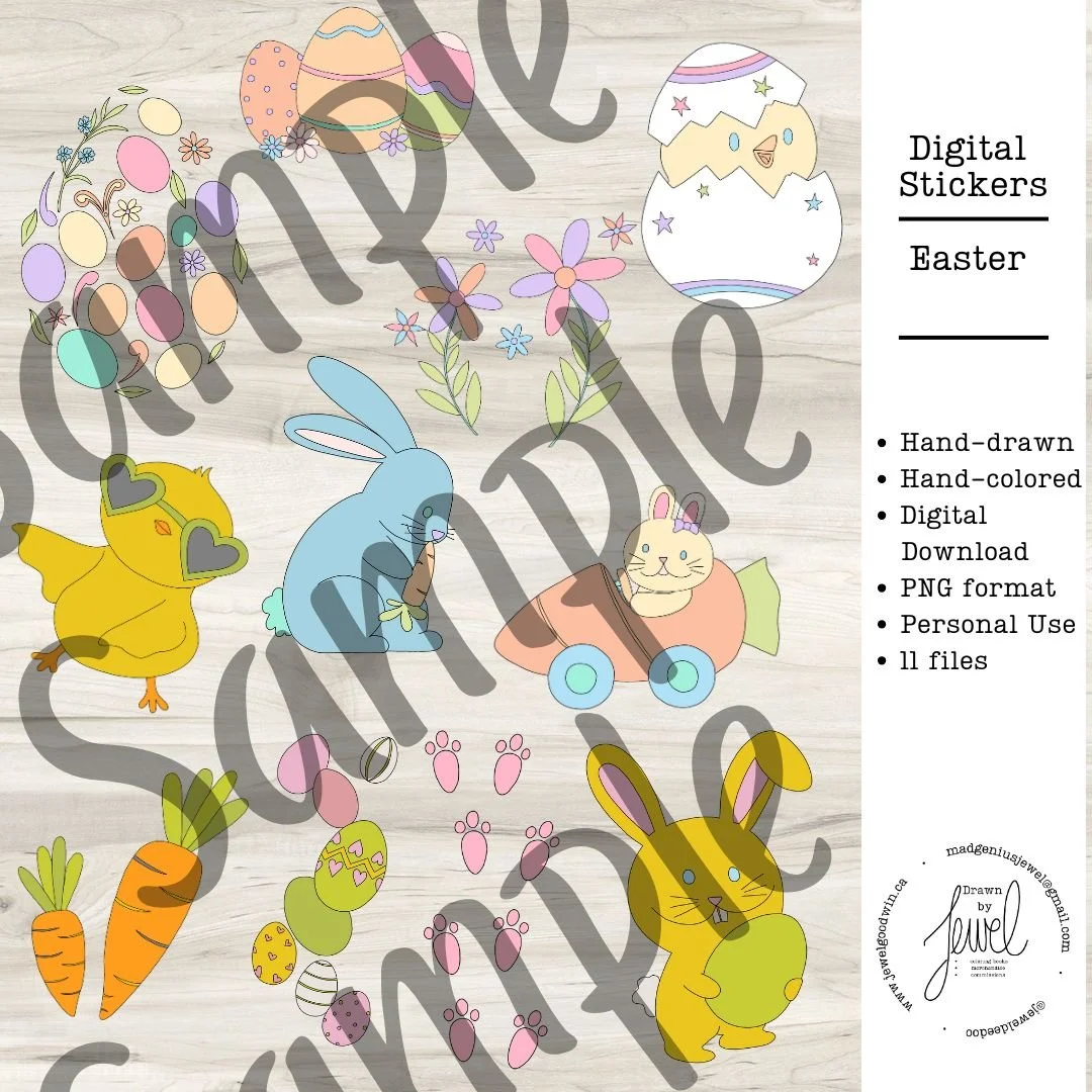 Digital Stickers Easter