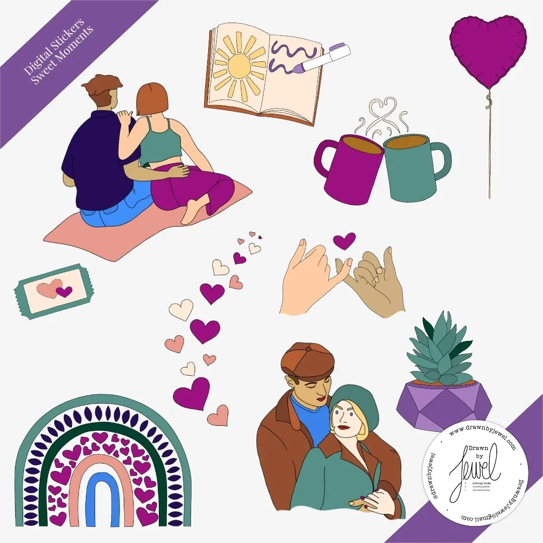 Digital Stickers Sweet Moments