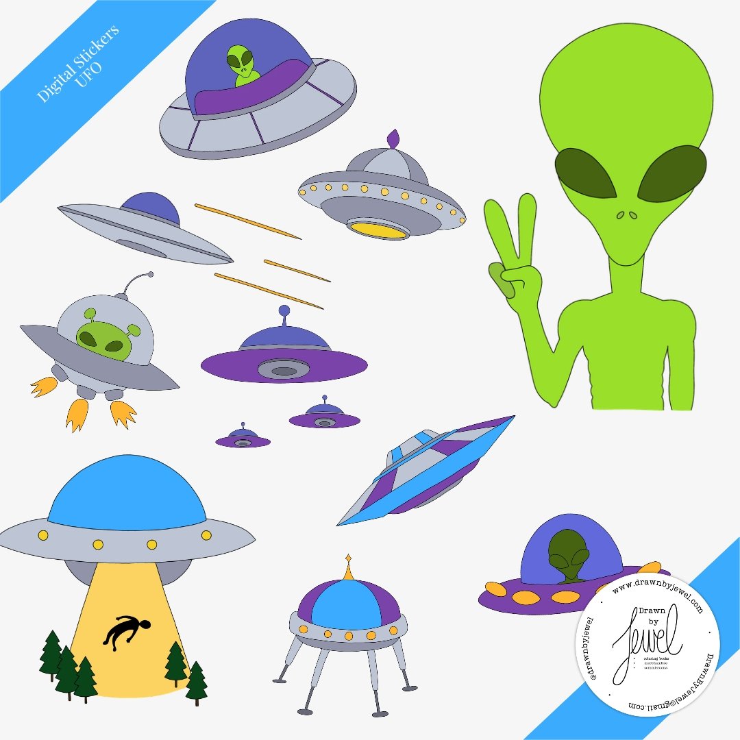 Digital Stickers U.F.O